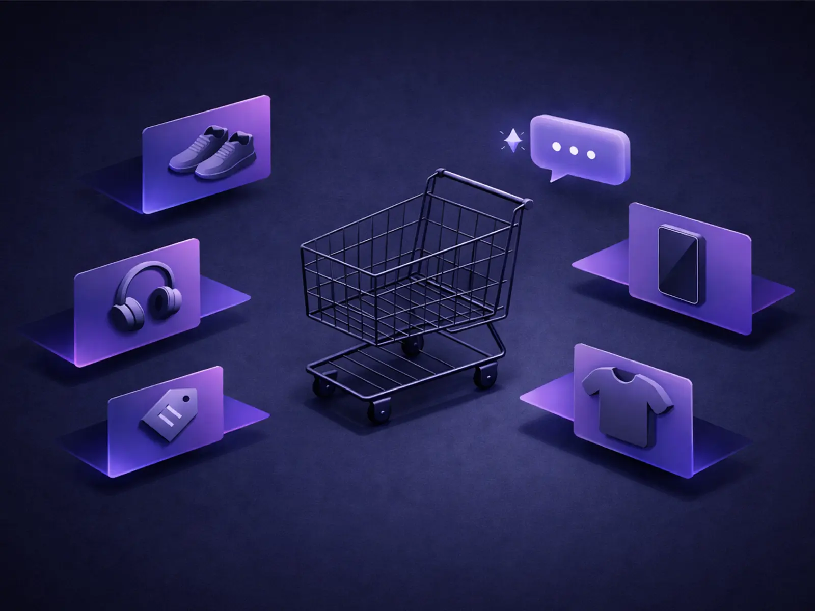 Smart sales chatbot illustration